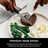 Ninja K52013 Foodi NeverDull Premium 13 Piece German Stainless Steel Wood Series Knife System with Built-in Sharpener, Walnut Stain/Black