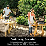 Ninja OG751BRN Woodfire Pro Outdoor Grill & Smoker with Built-In Thermometer, 7-in-1 Master Grill, BBQ Smoker, Air Fryer, Bake, Roast, Dehydrate, Broil, Ninja Woodfire Pellets, Portable,Electric, Grey