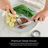 Ninja K32017 Foodi NeverDull Premium Knife System, 17 Piece Knife Block Set with Built-in Sharpener, German Stainless Steel Knives, Black
