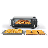 Ninja SP351 Foodi Smart 13-in-1 Dual Heat Air Fry Countertop Oven, Dehydrate, Reheat, Smart Thermometer, 1800-watts, Silver