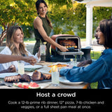 Ninja Woodfire Pizza Oven, 8-in-1 outdoor oven, 5 Pizza Settings, Ninja Woodfire Technology, 700°F high heat, BBQ smoker, wood pellets, pizza stone, electric heat, portable, terracotta red, OO101